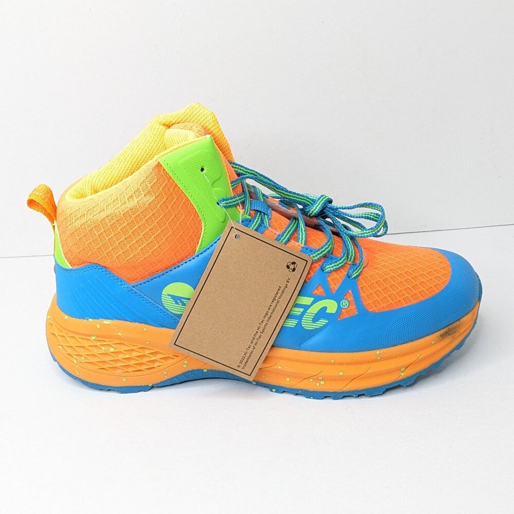 Hi-Tec Destructor Logo Hiking Boots, Blue/Orange, Men's 9 M - Picture 2 of 8